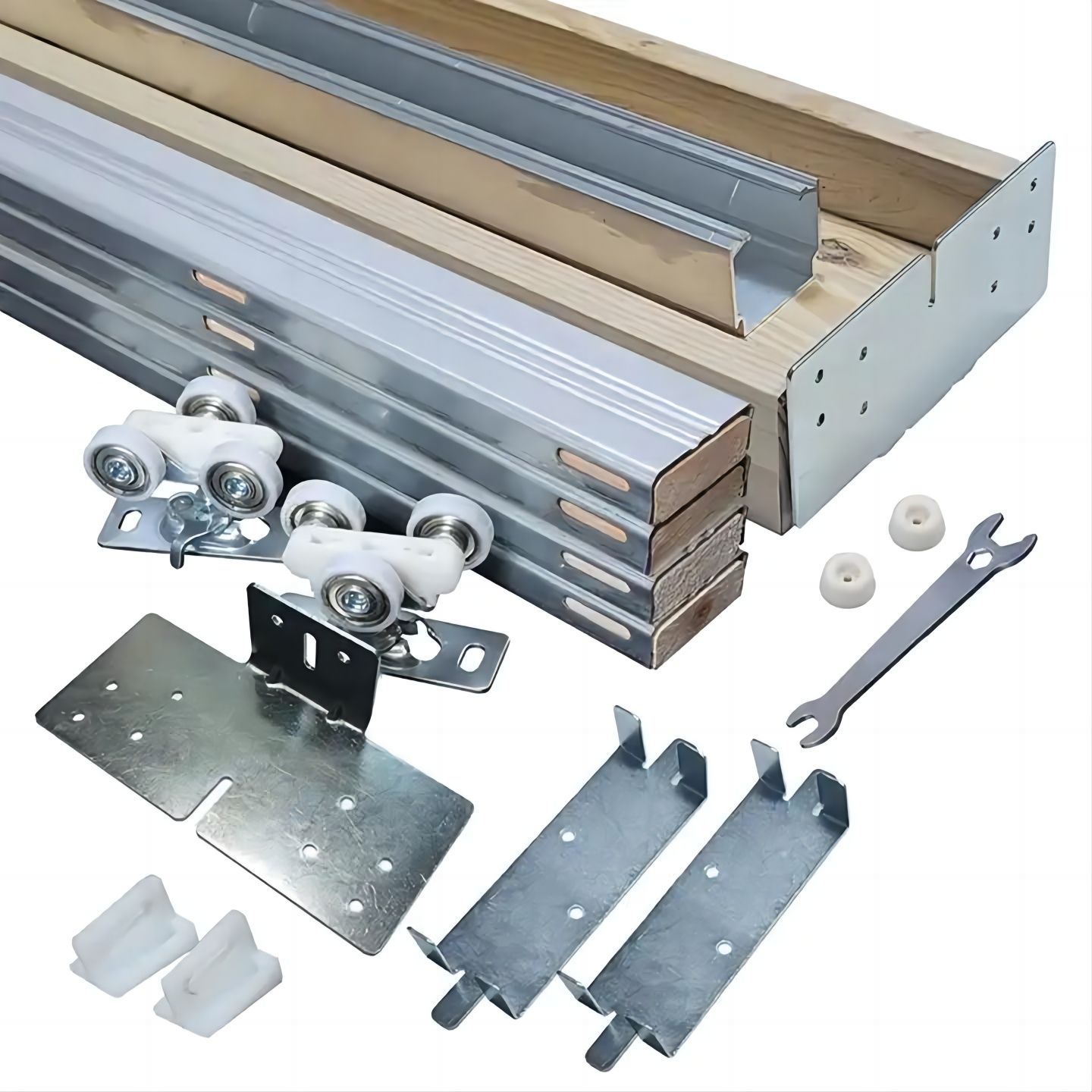 2x6 200 LBS Pocket Door Hardware Frame Kit