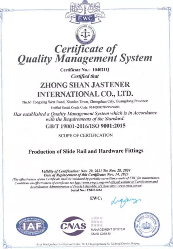 Certificates